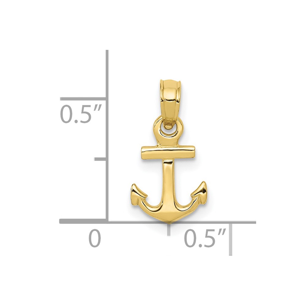 10K Mini Anchor Pendant (10K3087)