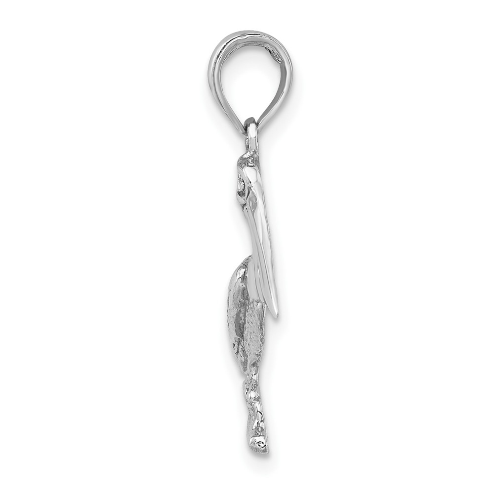 10k White Gold Pelican Pendant (10K3118W)