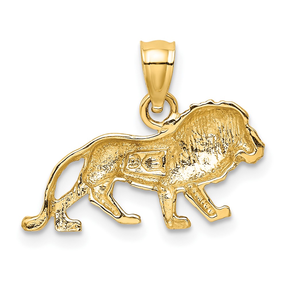 10K Diamond-cut Lion Pendant (10K3345)