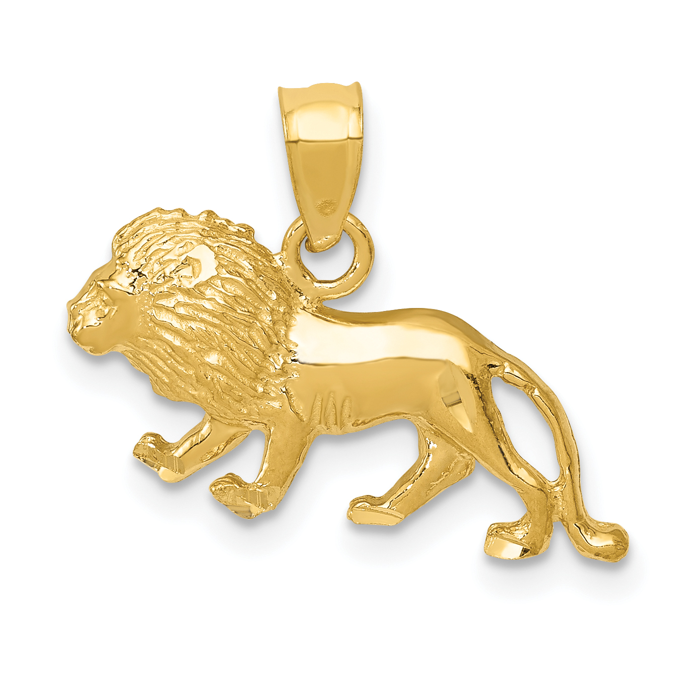 10K Diamond-cut Lion Pendant (10K3345)