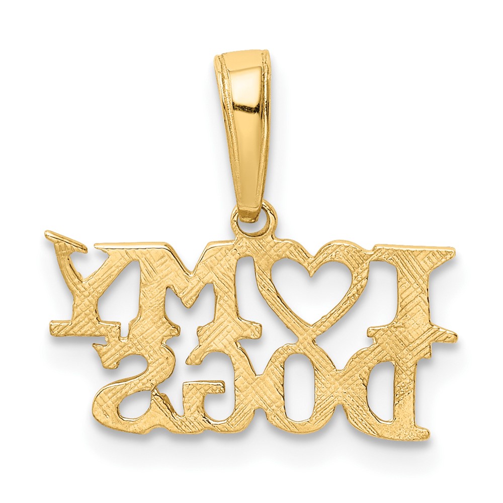 10K I HEART MY DOGS Pendant (10K3422)