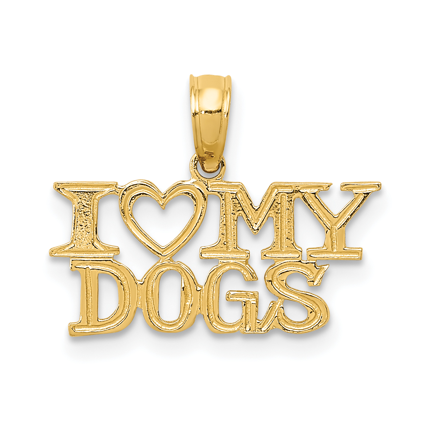 10K I HEART MY DOGS Pendant (10K3422)