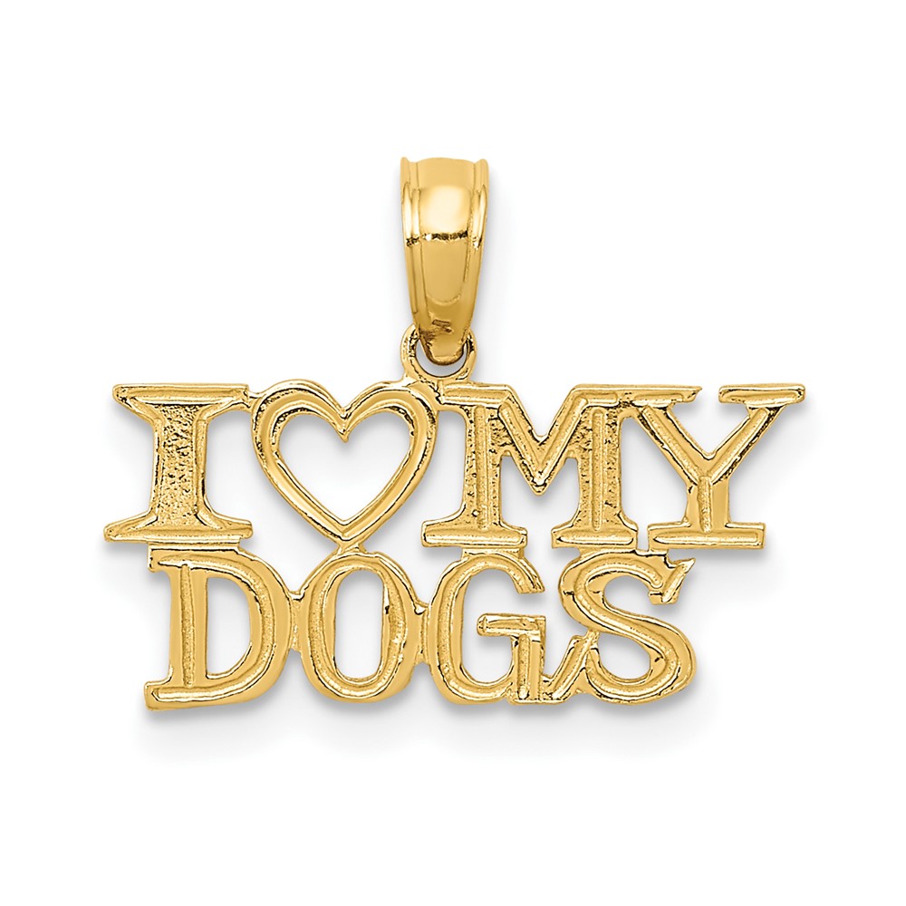 10K I HEART MY DOGS Pendant (10K3422)