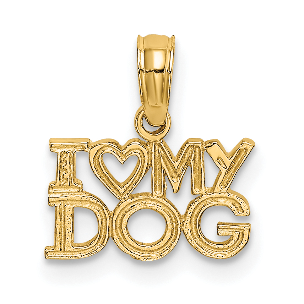 10k I HEART MY DOG Charm (10K3423)