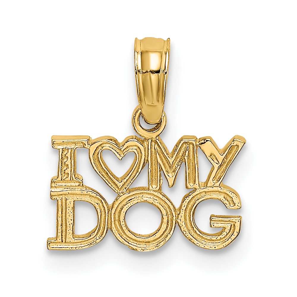 10k I HEART MY DOG Charm (10K3423)