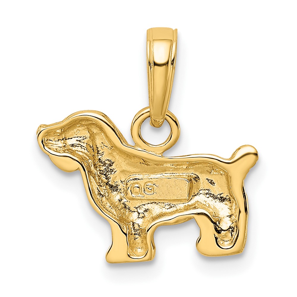 10K Cocker Spaniel Dog Pendant (10K3427)
