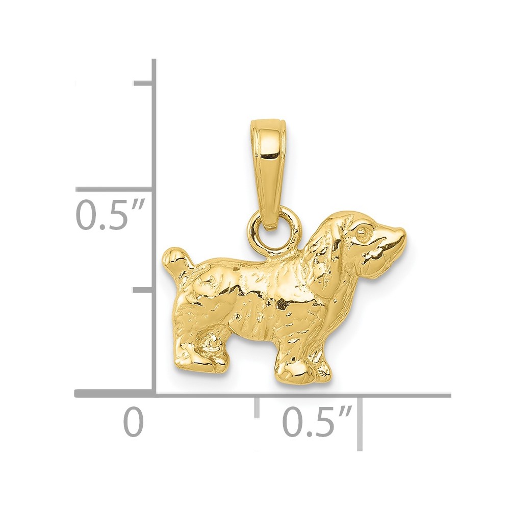 10K Cocker Spaniel Dog Pendant (10K3427)