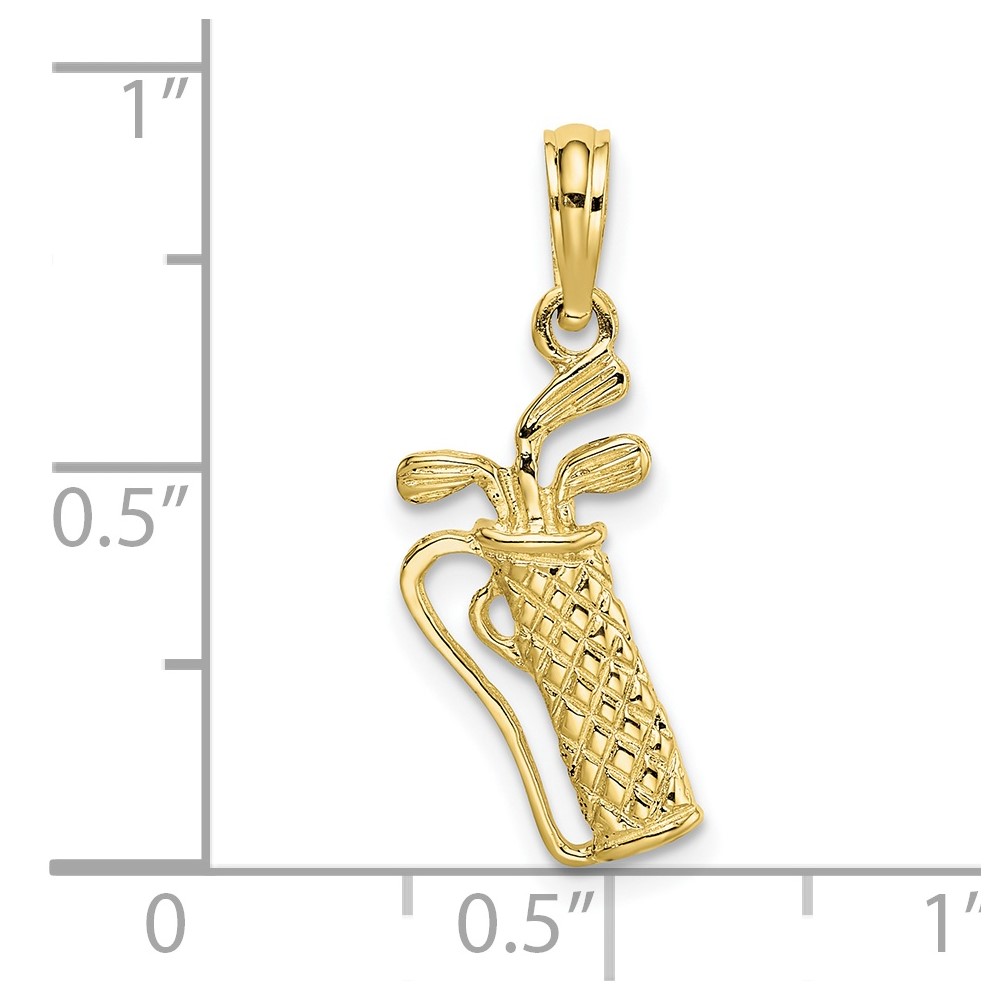 10k Golf Bag w/ Clubs Charm (10K3549)