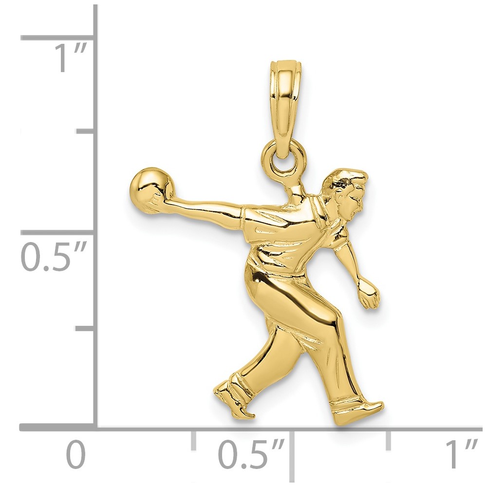 10k Male Bowling Charm (10K3556)