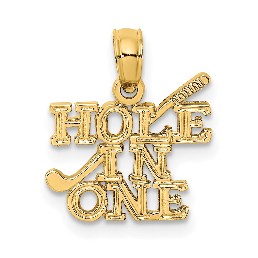 10K HOLE IN ONE with Golf Club Charm (10K3558)