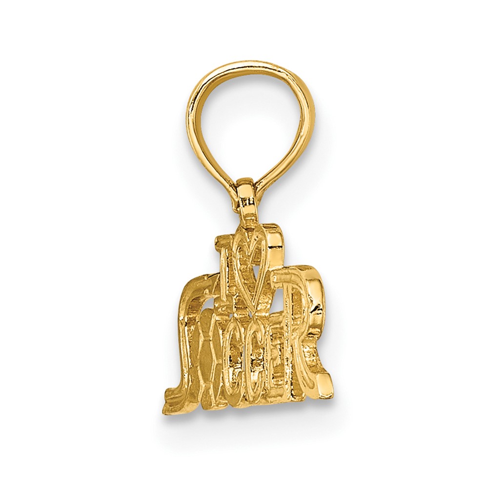 10K I HEART SOCCER Charm (10K3579)