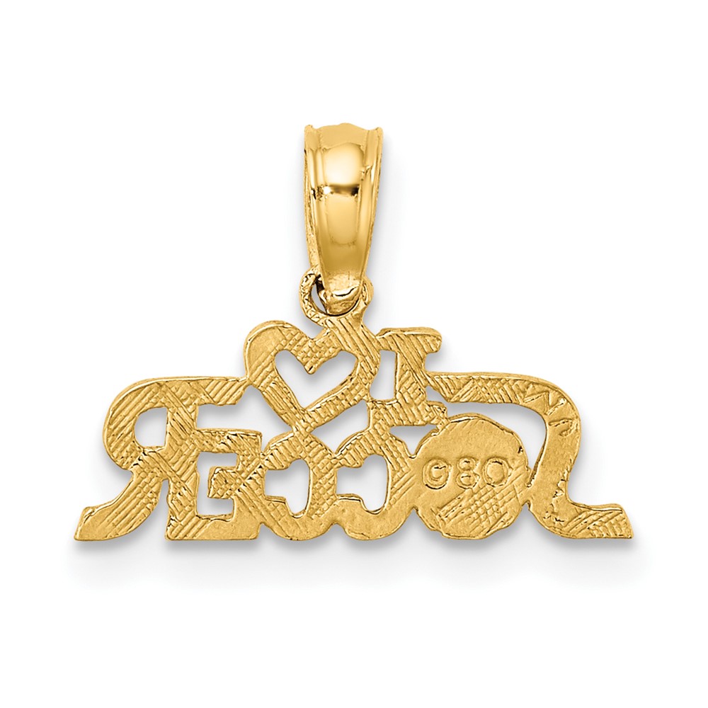 10K I HEART SOCCER Charm (10K3579)