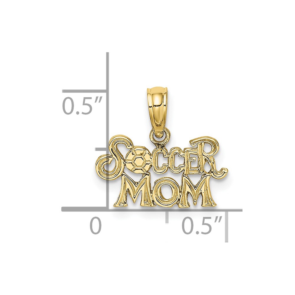 10K SOCCER MOM Charm (10K3581)