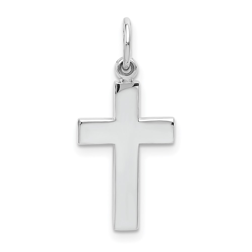 10k White Gold Cross Pendant (10K360)