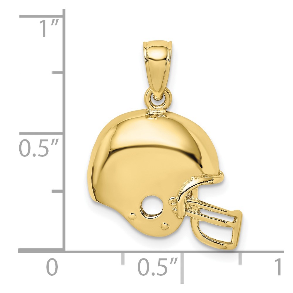 10K Football Helmet Pendant (10K3603)