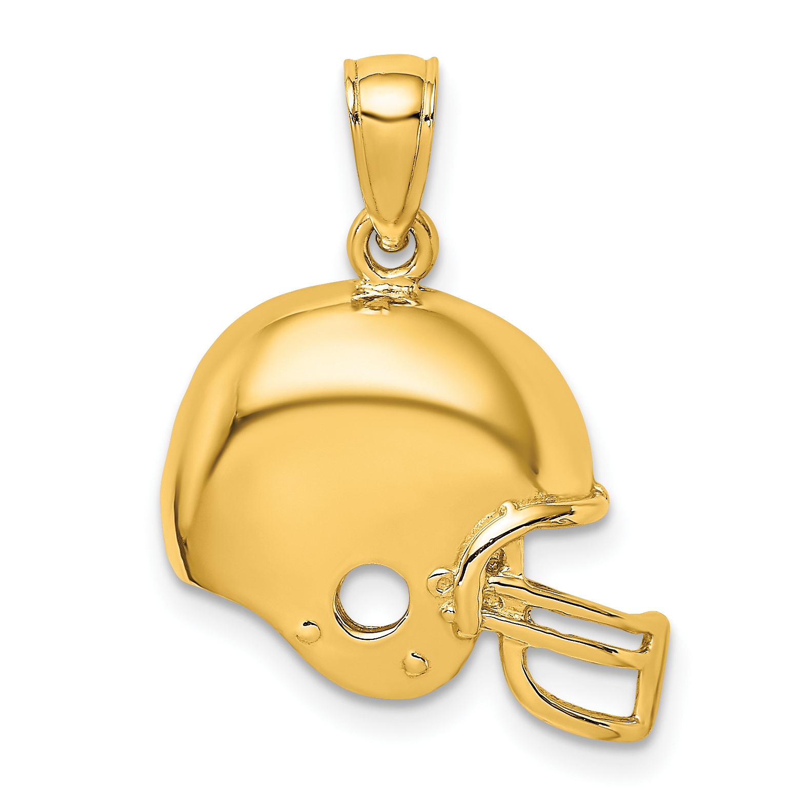 10K Football Helmet Pendant (10K3603)
