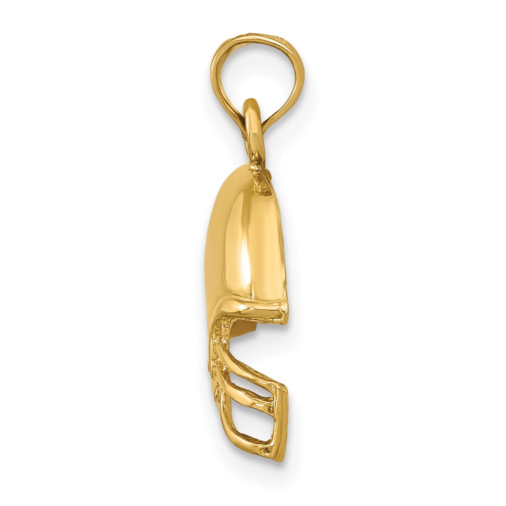10k Football Helmet Pendant (10K3604)