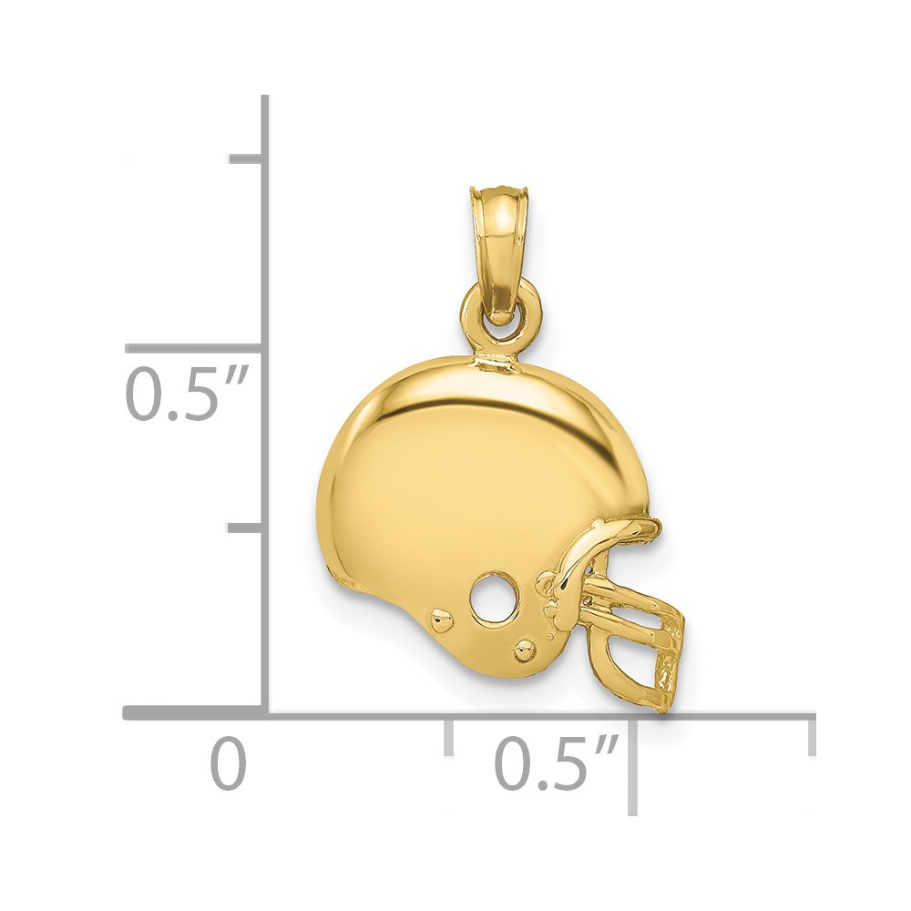 10k Football Helmet Pendant (10K3604)
