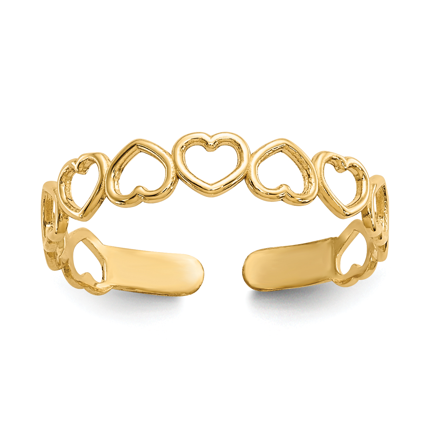 10k Open Hearts Toe Ring (10K3838)