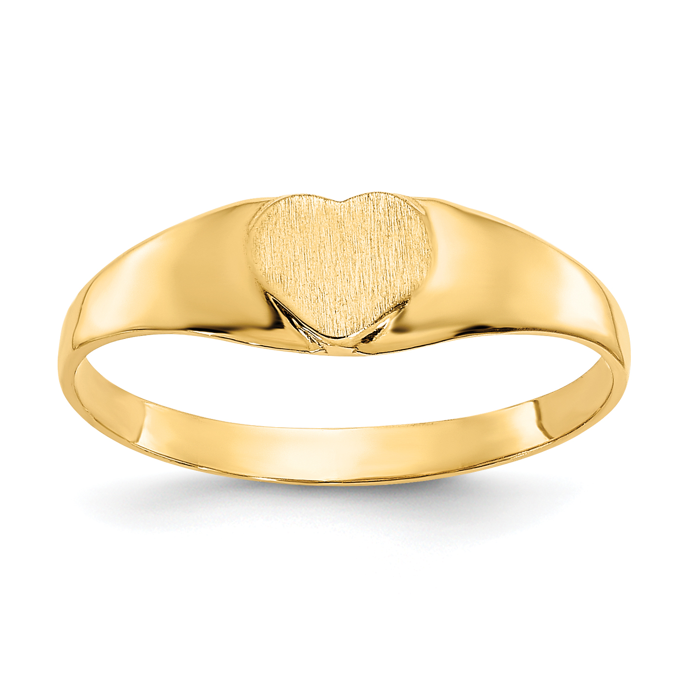 10k Satin Child's Heart Signet Ring (10K3850)