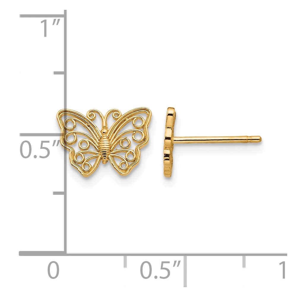 10K Butterfly Post Earrings (10K4418)