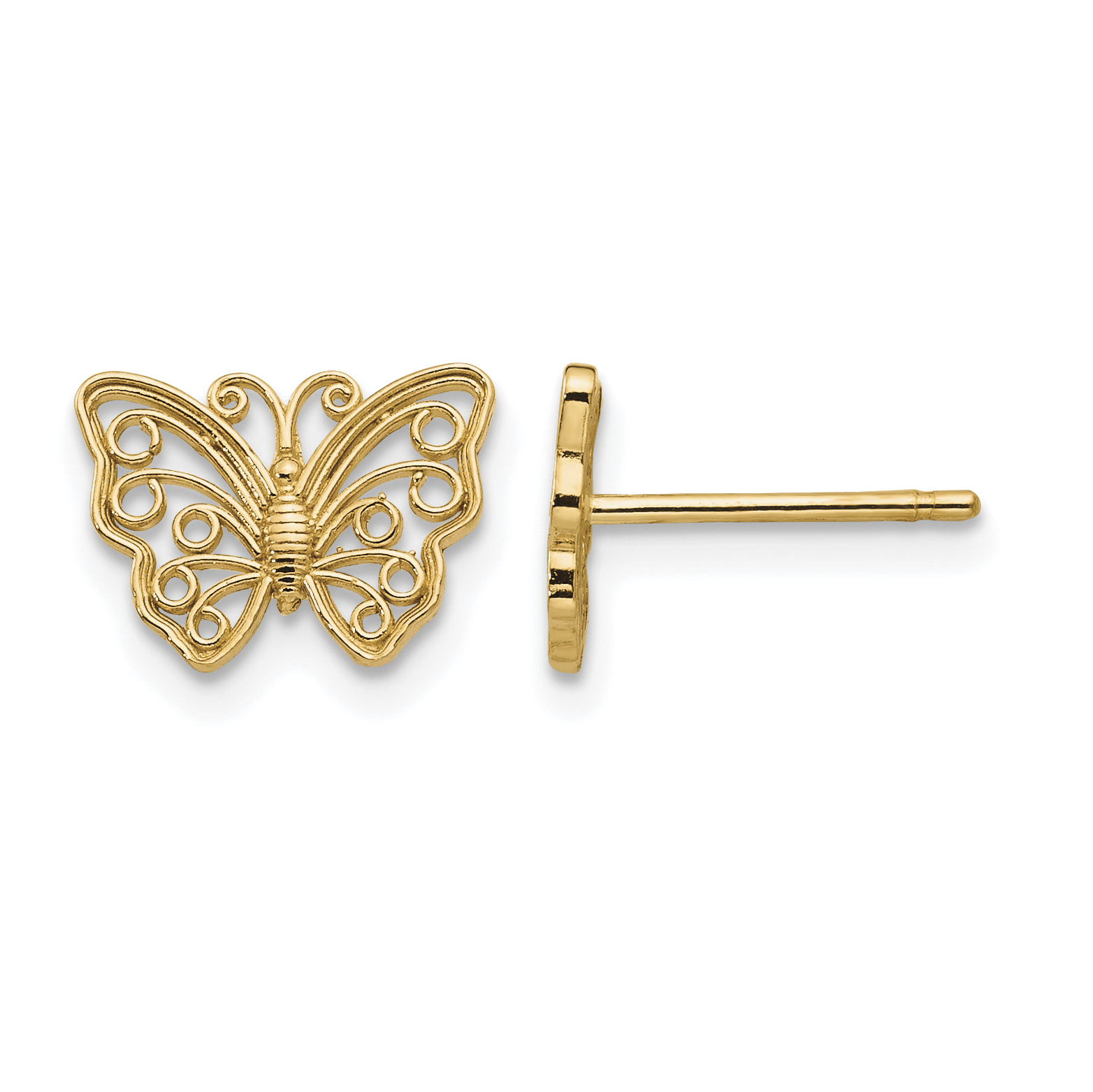 10K Butterfly Post Earrings (10K4418)