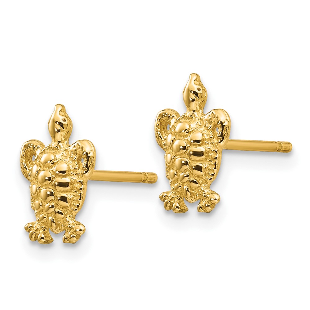10K Mini Turtle Post Earrings (10K4438)