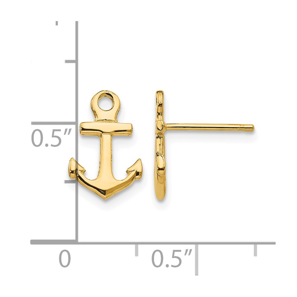 10K Anchor Post Earrings (10K4502)