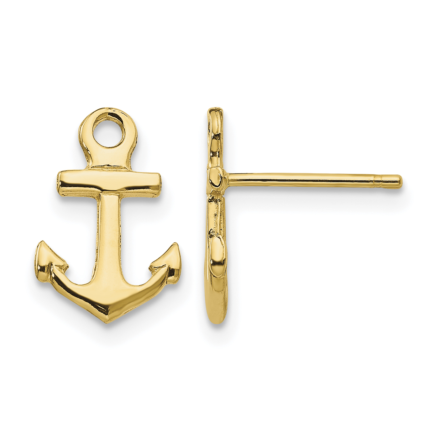 10K Anchor Post Earrings (10K4502)