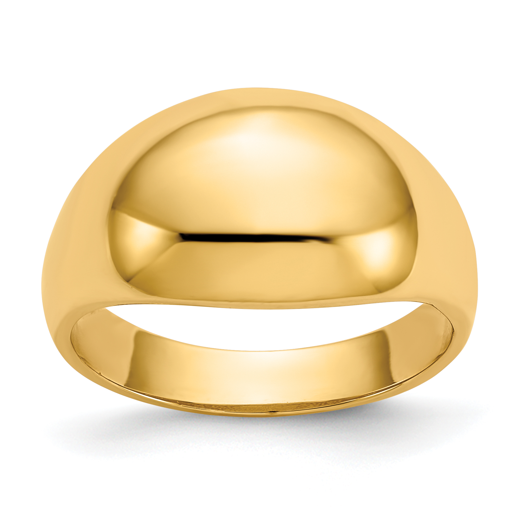 10K 10mm Domed-top Tapered Cigar Band Ring (10K4630)