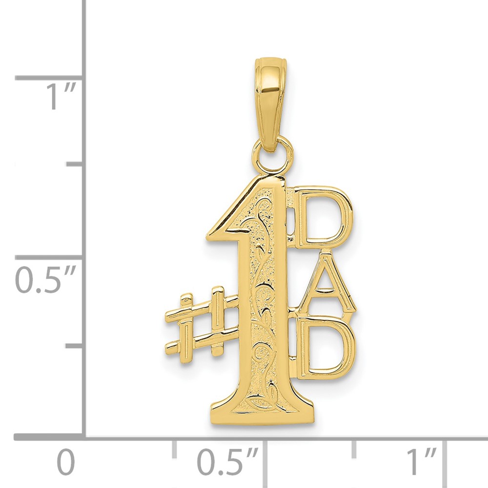 10K #1 DAD Charm (10K4732)
