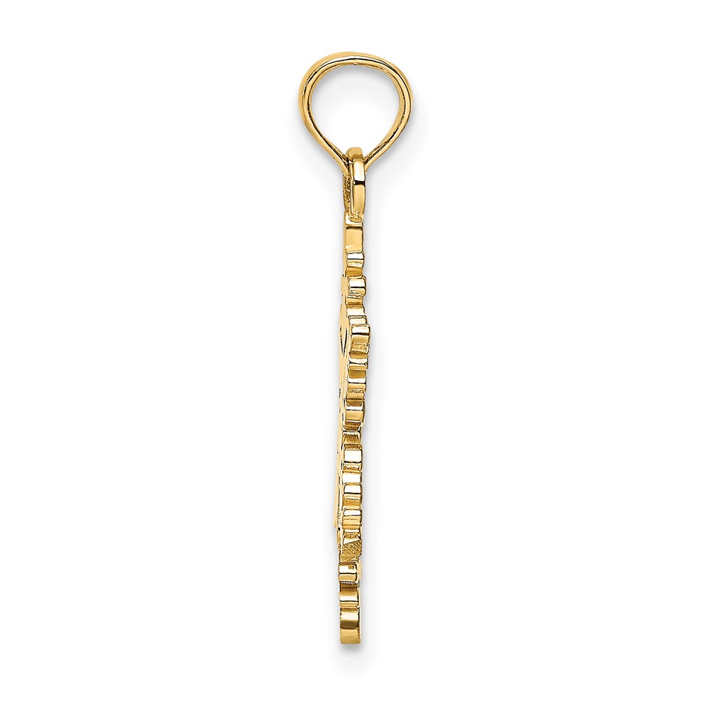 10k Polished Snowflake Charm (10K4743)