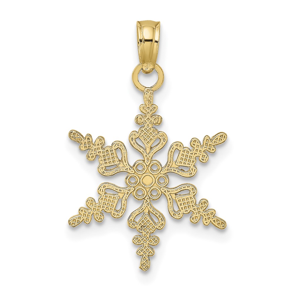 10k Polished Snowflake Charm (10K4743)