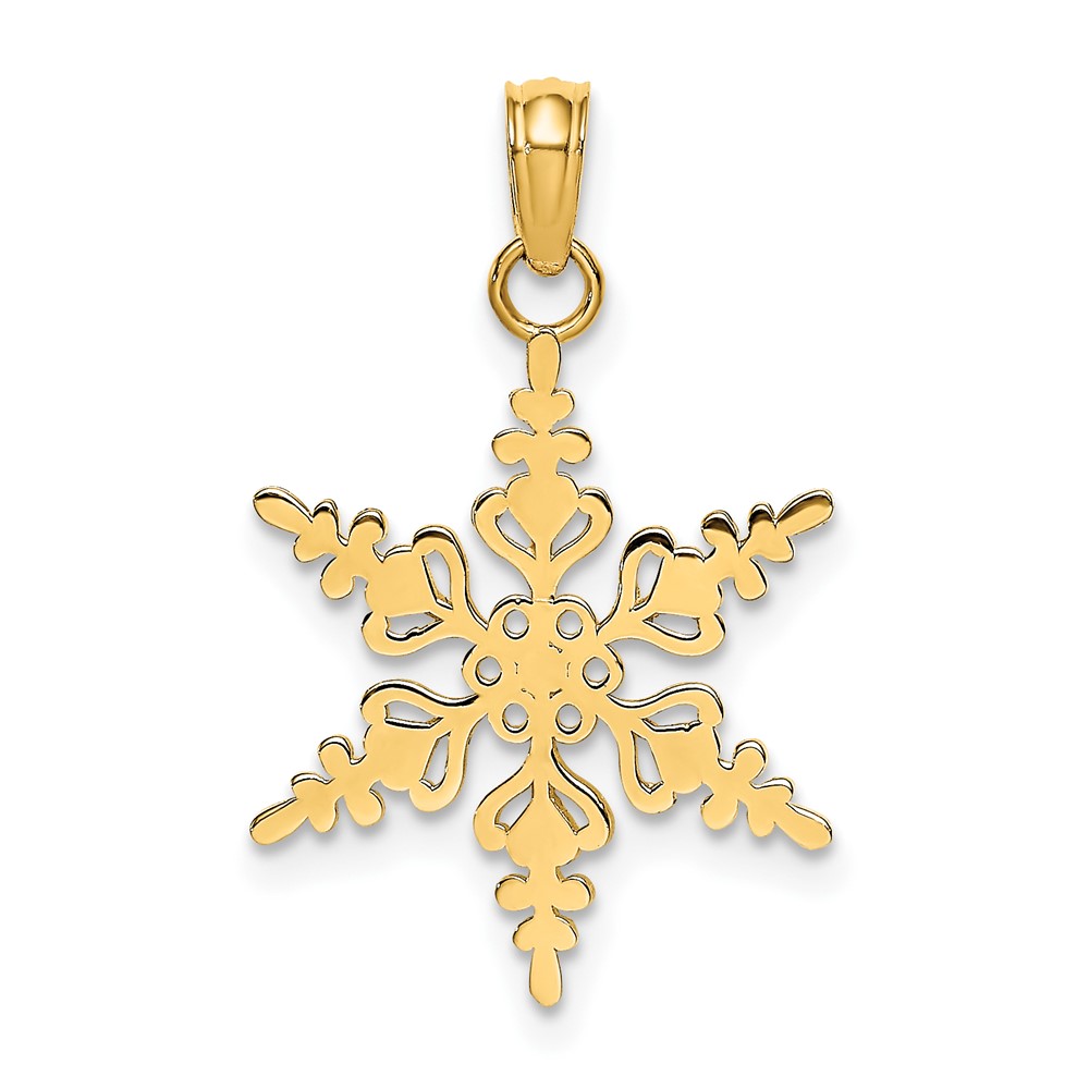 10k Polished Snowflake Charm (10K4743)