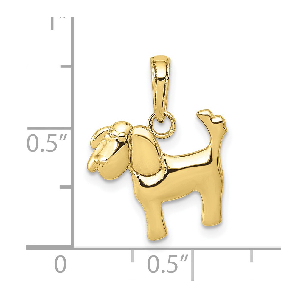 10k Polished Dog Charm (10K4856)