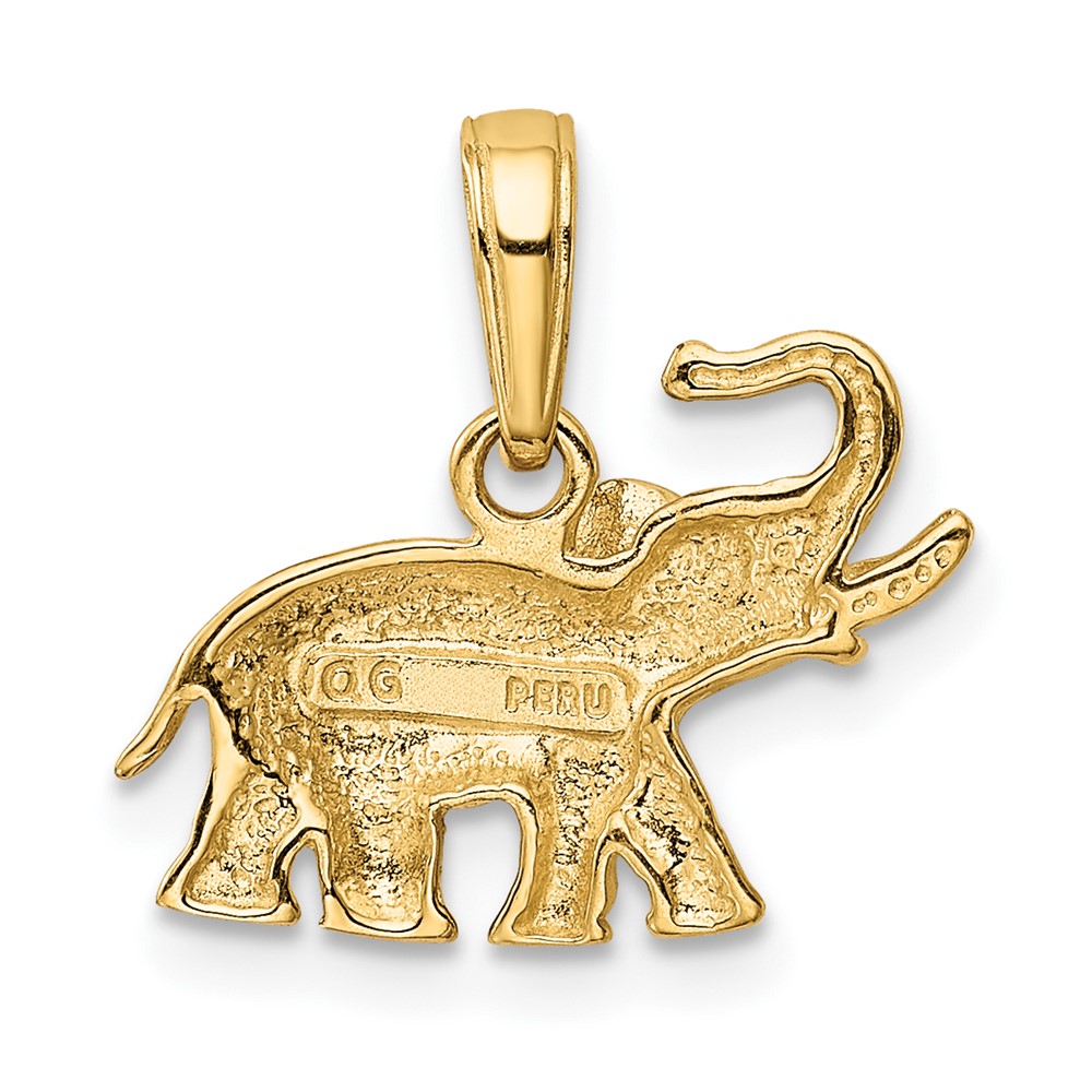 10k Polished Elephant Charm (10K4863)