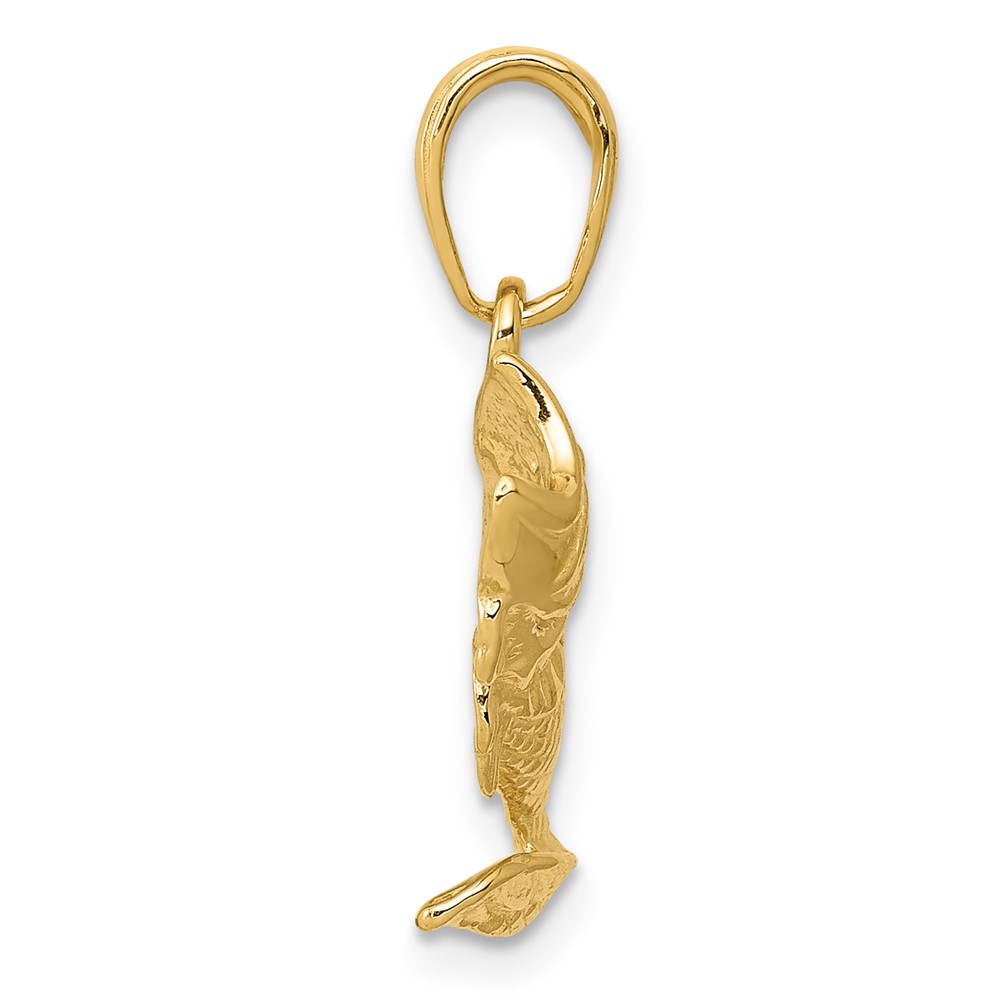 10k Large Mouth Bass Fish Small Charm (10K4869)