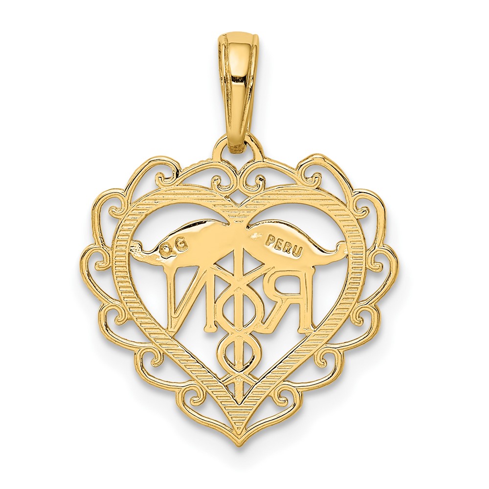 10k Registered Nurse Heart Pendant (10K4932)
