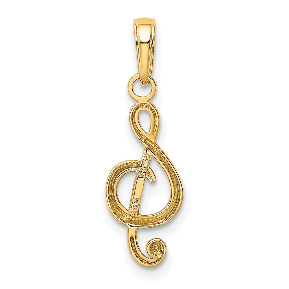 10k Treble Clef Pendant (10K4944)