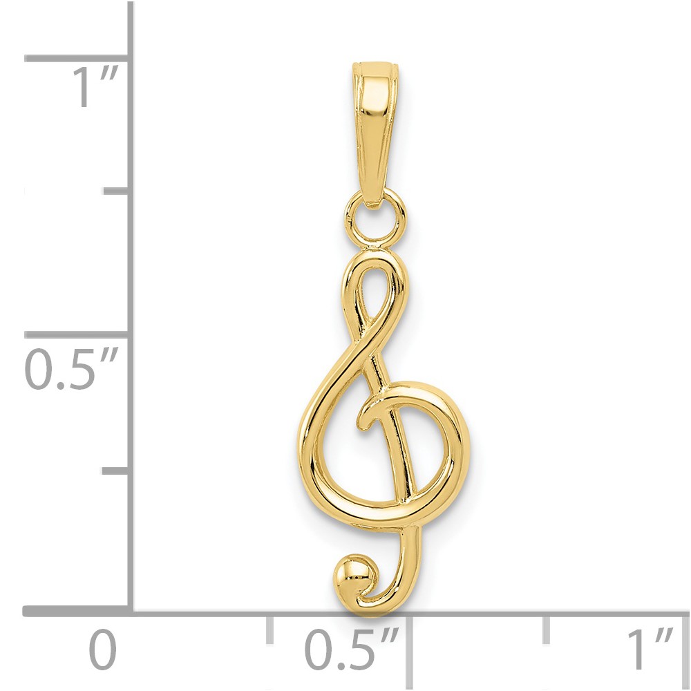 10k Treble Clef Pendant (10K4944)