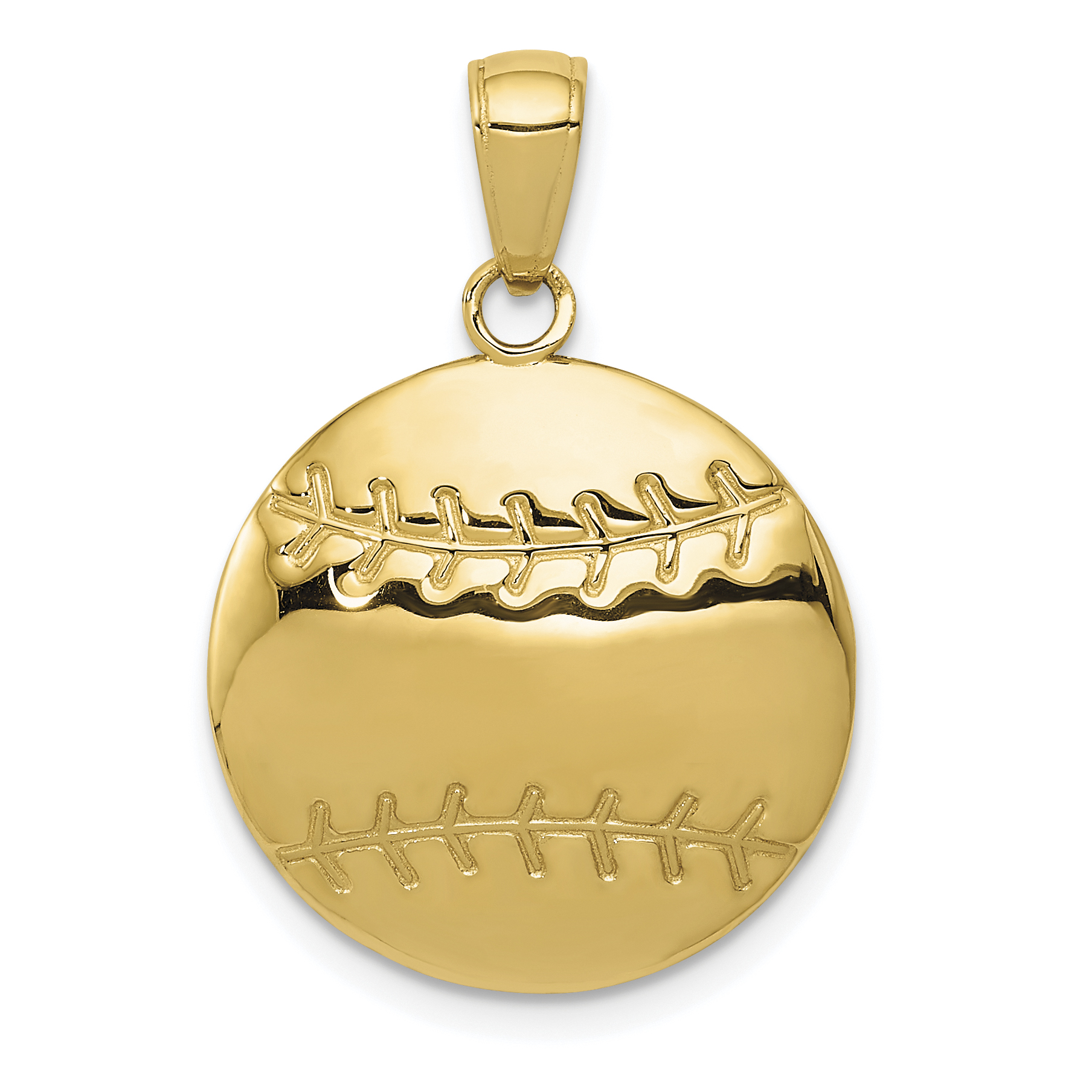 10K Diamond-Cut Baseball Charm (10K4948)