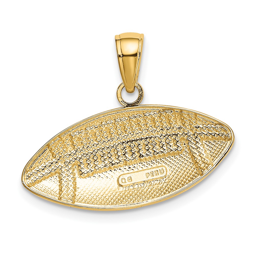 10K Diamond-Cut Medium Football Charm (10K4953)