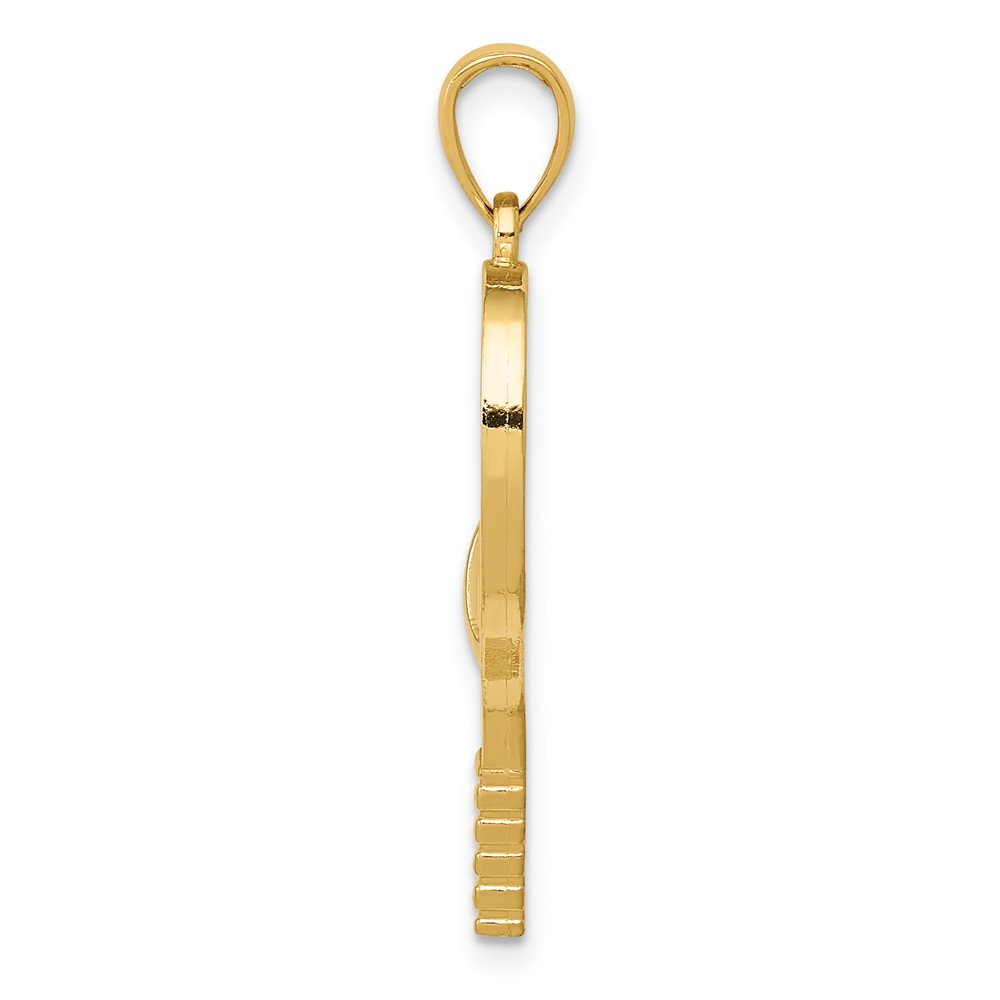 10k Diamond-Cut Tennis Racquet Charm (10K4958)