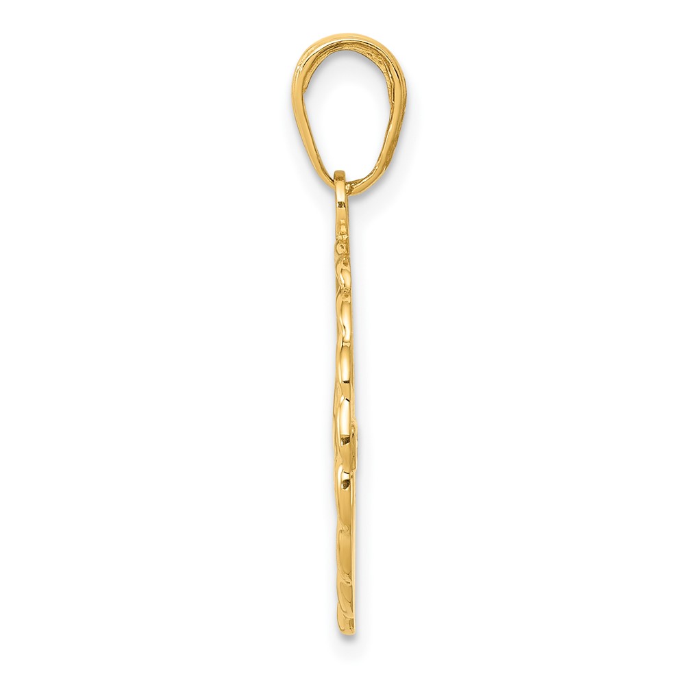 10k Swimming Inside Frame Pendant (10K4959)