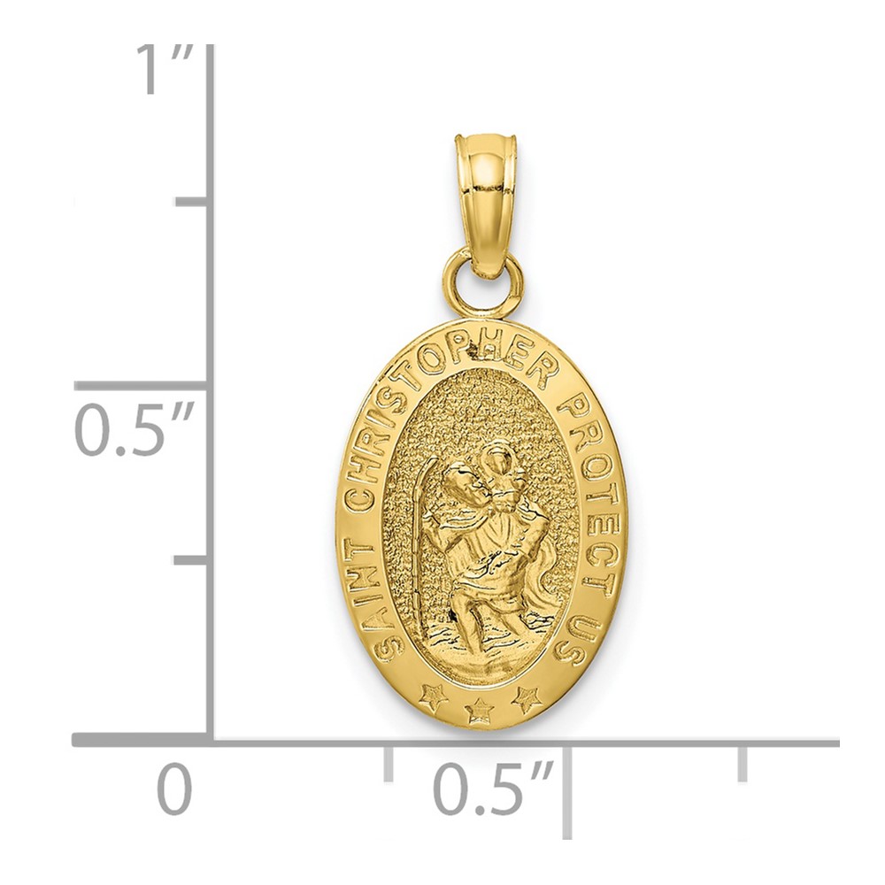 10k Saint Christopher Medal Pendant (10K5081)