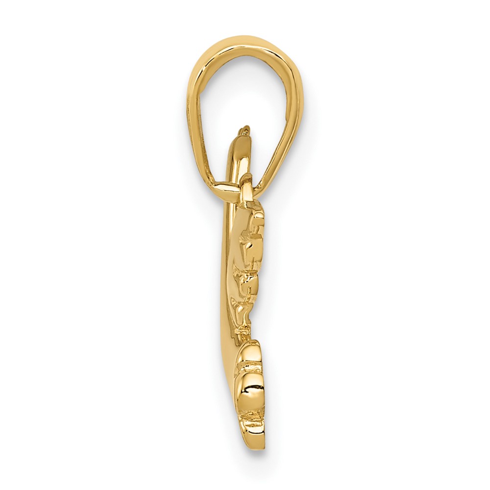 10k Polished Dove Charm (10K5089)