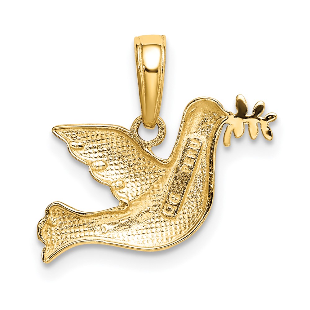 10k Polished Dove Charm (10K5089)