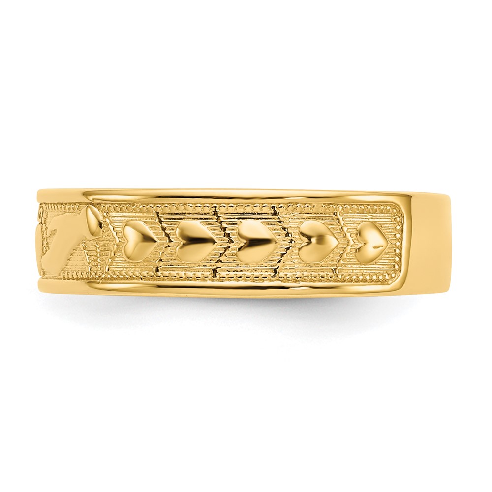 10K Polished Claddagh Band (10K5135)