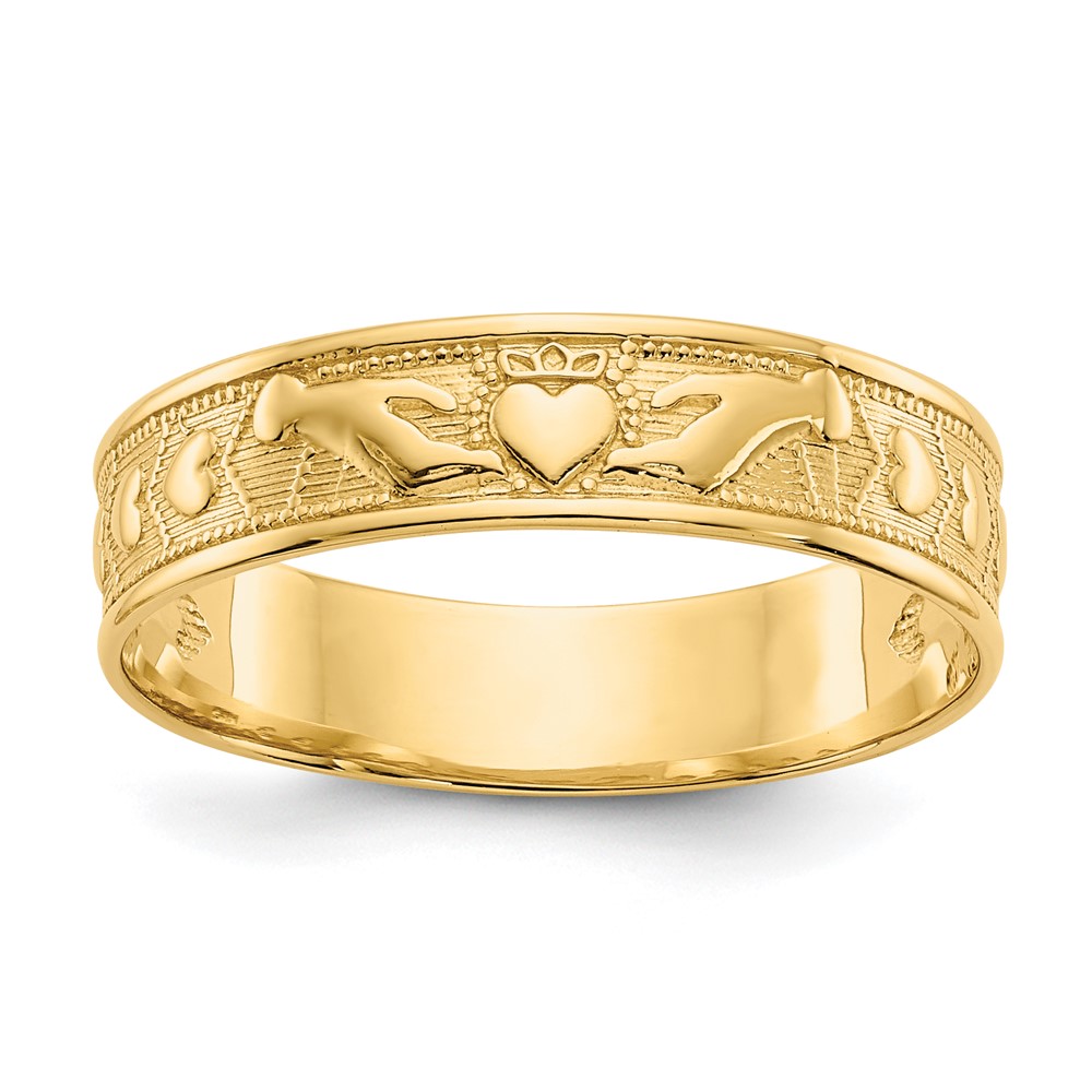 10K Polished Claddagh Band (10K5135)