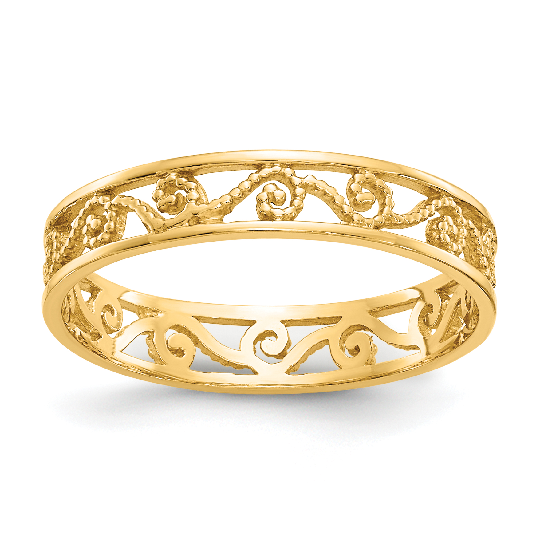 10K Polished/Textured Ring (10K5138)